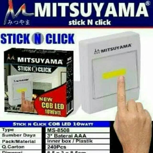 Lampu Emergency Mitsuyama stick N click 10 watt