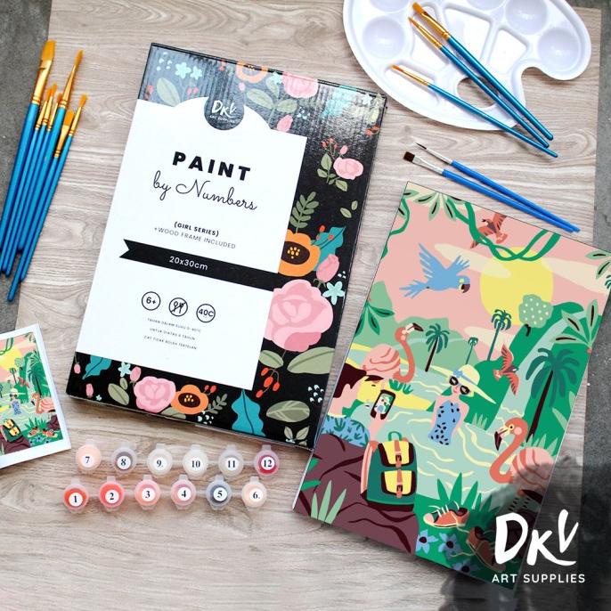 

Paint By Number 20X30Cm Girl Series Diy Painting Kit Mewarnai Lukisan
