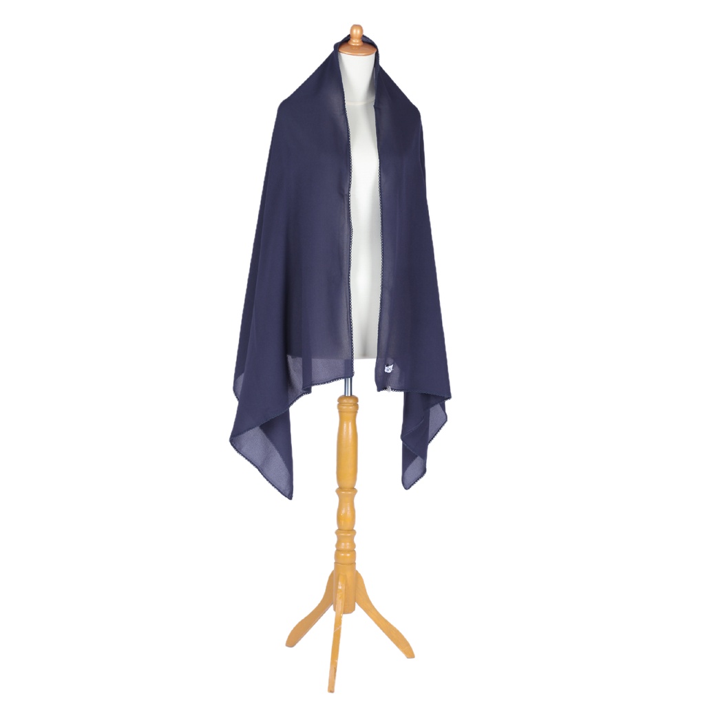 Pashmina Diamond Crochet - Tiara Shawl-Navy