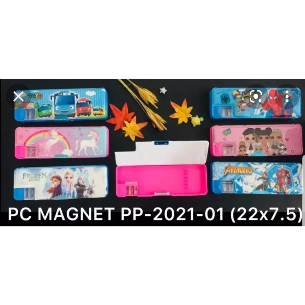 

AS888 - Kotak Pensil Magnet 2 Sisi / Pencil Case Plus Rautan Karakter Kartun. Murah PP2021-01