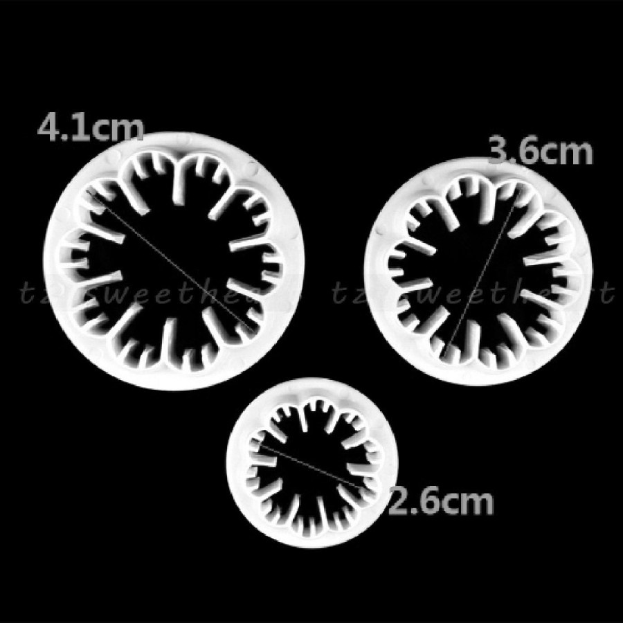 Fondant Cutter - Cetakan Fondant Carnation Flower (3pcs)
