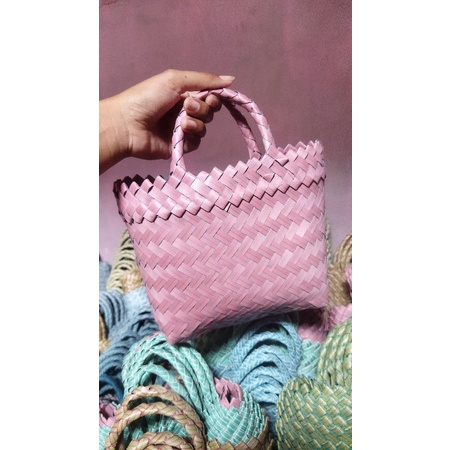 PAKET HEMAT PAKET GROSIR 100PCS TAS ANYAMAN MINI XS