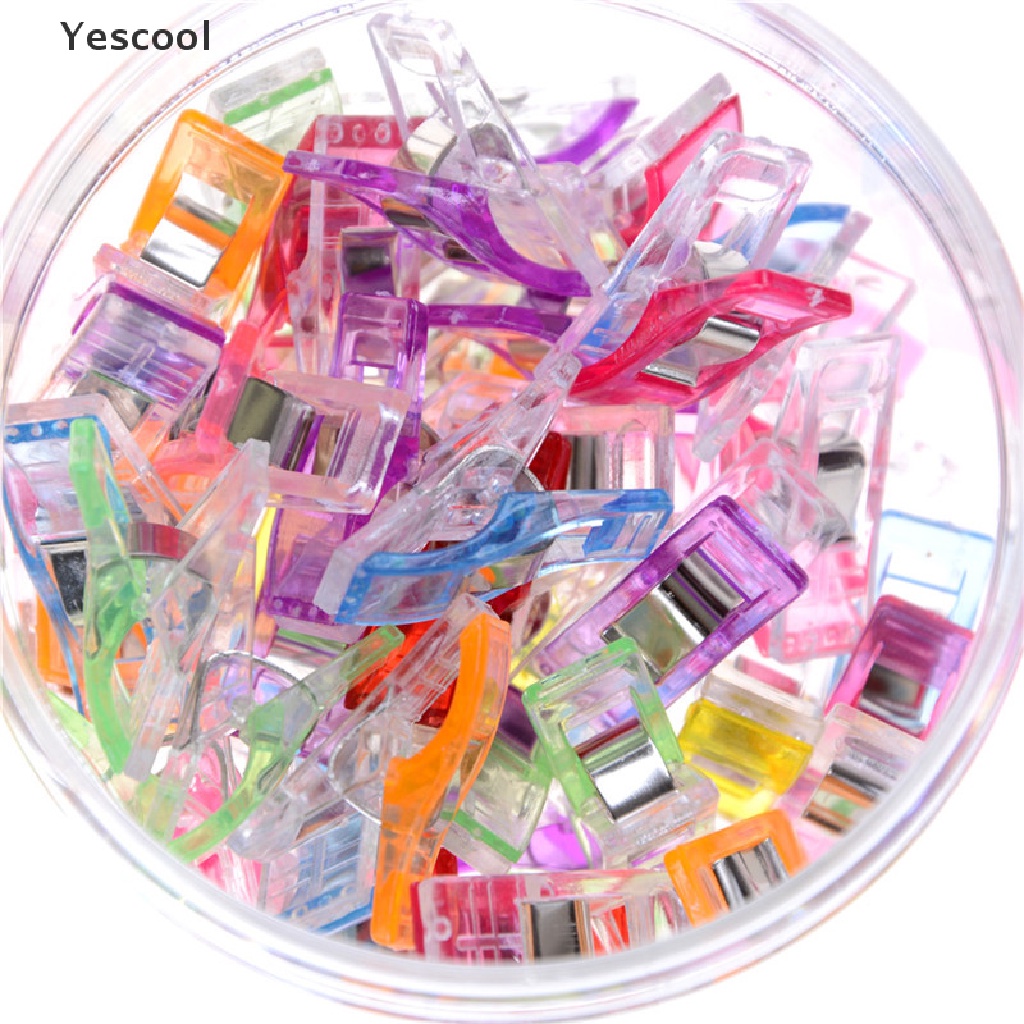 Yescool 50Pcs / Botol Klip Penjepit Selimut Warna-Warni