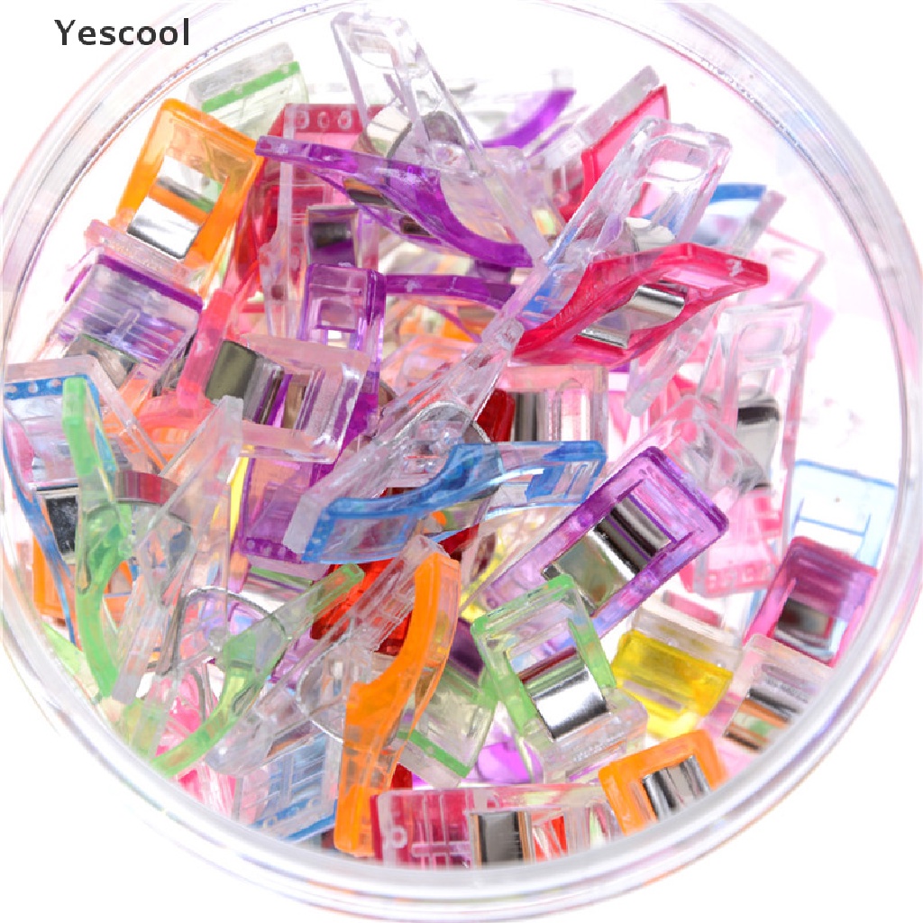 Yescool 50Pcs / Botol Klip Penjepit Selimut Warna-Warni