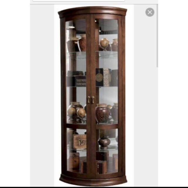 Lemari sudut kayu jati jepara