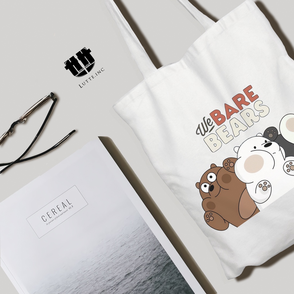 TERBARU Bare Bear Totebag Kanvas Premium Tote bag Lutte.Inc  Tas Totebag