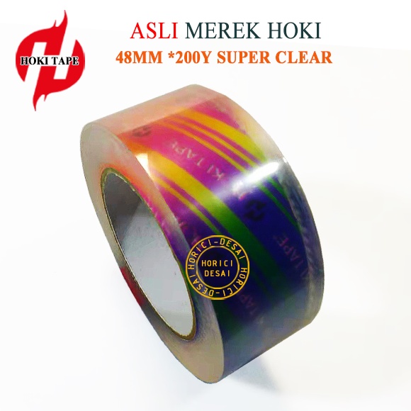 ASLI MEREK HOKI SUPER CLEAN 45mmx200Y MURAH FULL LAKBAN SUPER CLEAN