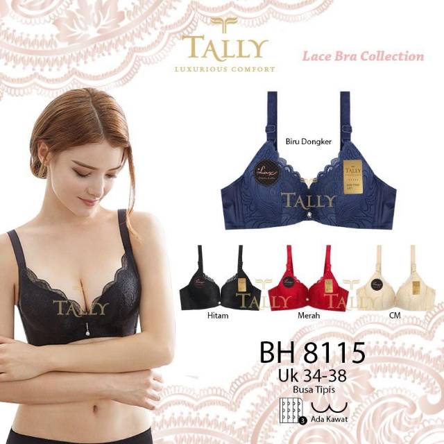 TALLY BRA BH 8115 I CUP B | BUSA TIPIS I ADA KAWAT I SIZE 34-38