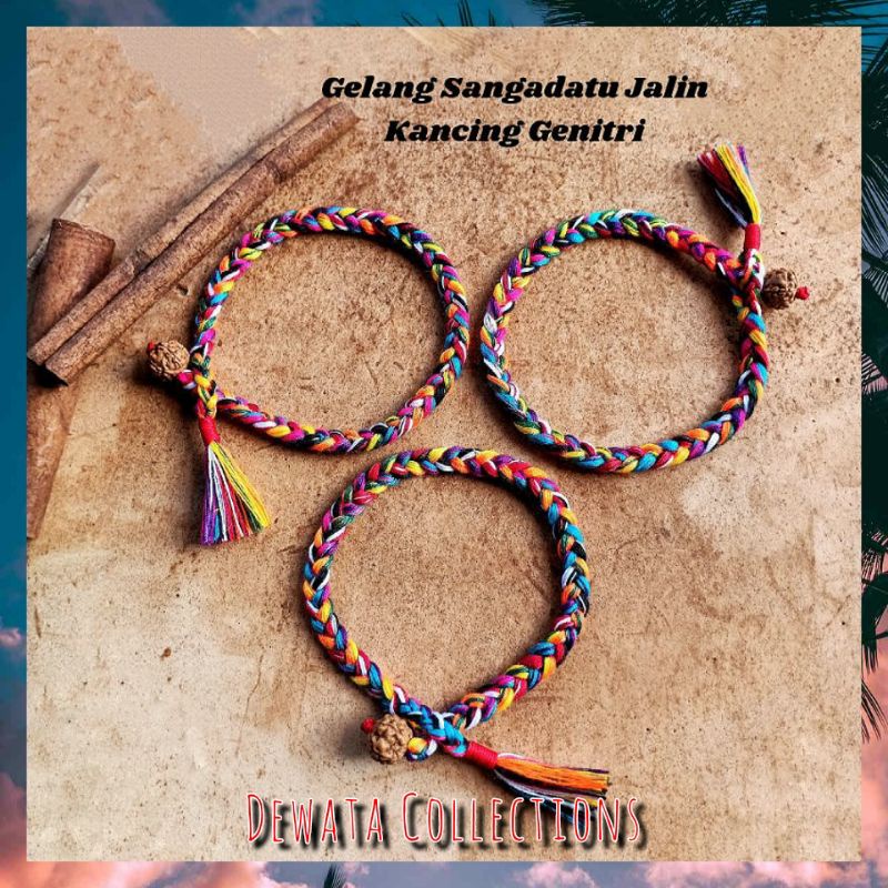 Gelang Sangadatu Jalin Kancing Genitri / Gelang Sangadatu Khas Bali / Gelang Bali Asli