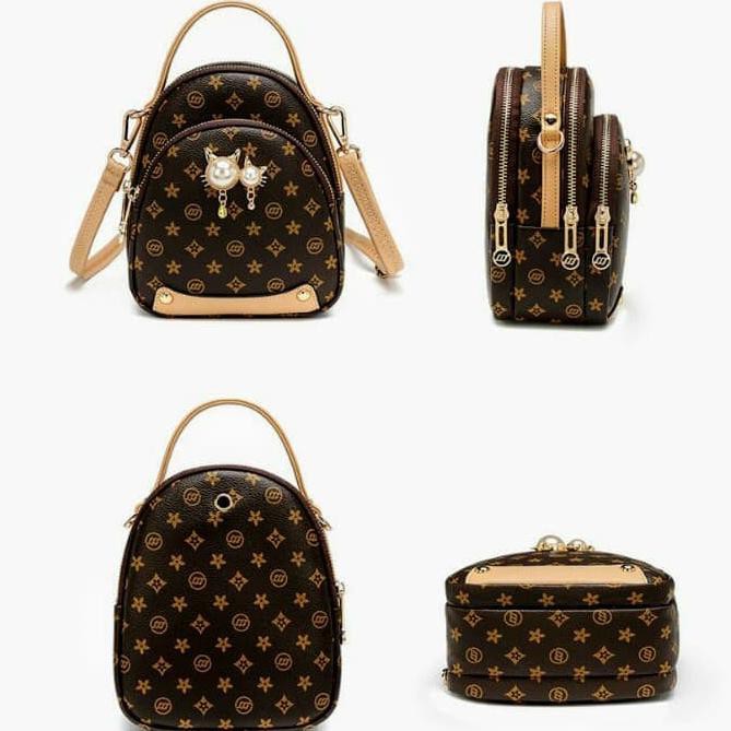 Tas Selempang Fashion Impor Elvi Wanita 3Ruang Korea Murah