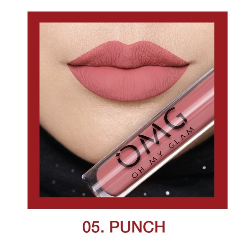 OMG OH MY GLAM Matte Kiss Lip Cream-OMG 05 Punch
