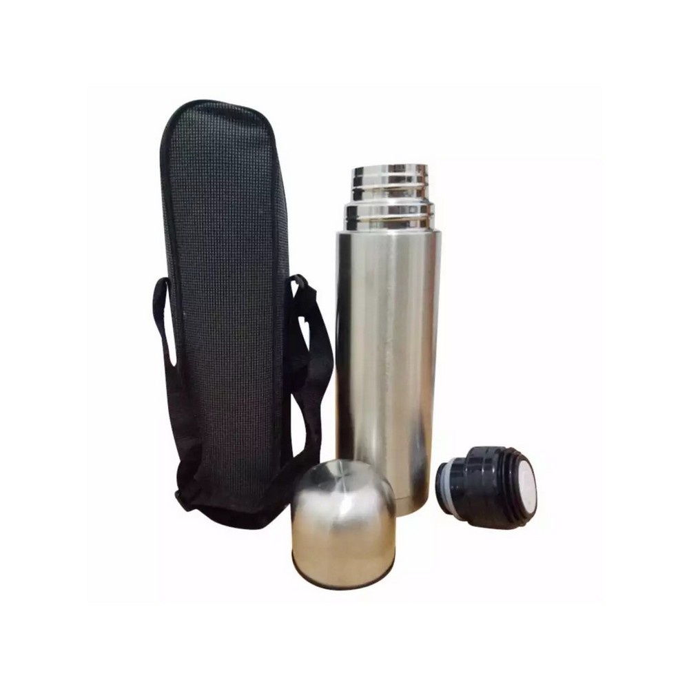 Termos vacuum flask 500ml stainless steel + tas