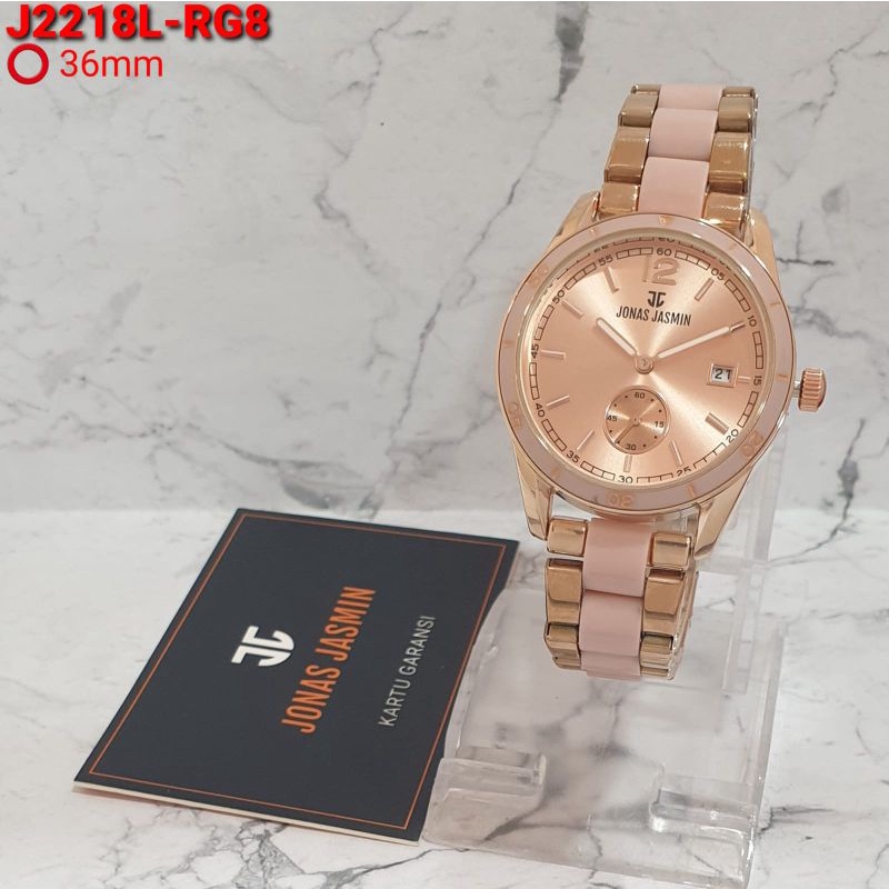 Jam Tangan Wanita Jonas Jasmin JJ 2218 L Original  Analog Crono Aktif Jam Tangan Original