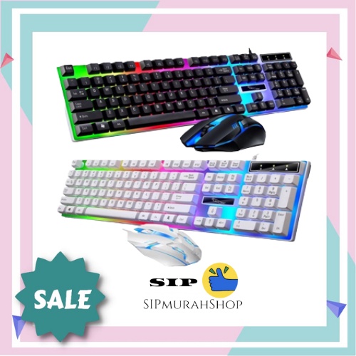 (PAKET) Gaming Keyboard Dan Mouse RGB / Set Mouse Dan Keyboard Gaming USB Cable RGB / LED Keyboard Komputer Paket Keyboard Gaming