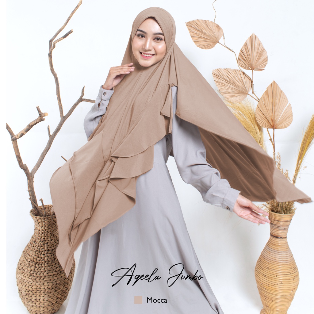 Jilbab Khimar Jumbo Hijab Syari Kerudung Instan Aqeela-1