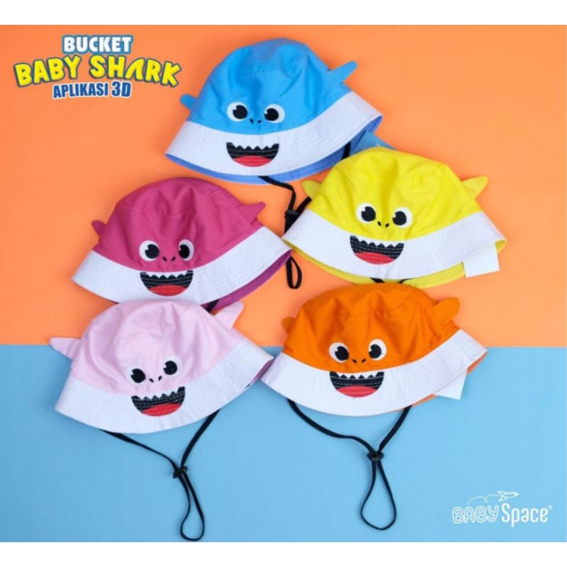 Topi Anak Bucket Hat Edisi Baby Shark 3D by Baby Space