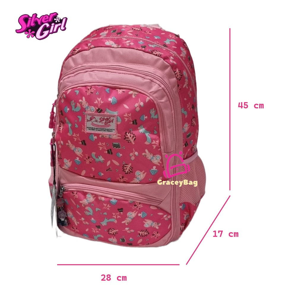 GB-71889V Tas Ransel Anak Perempuan Bukaan Kulkas Silvergirl