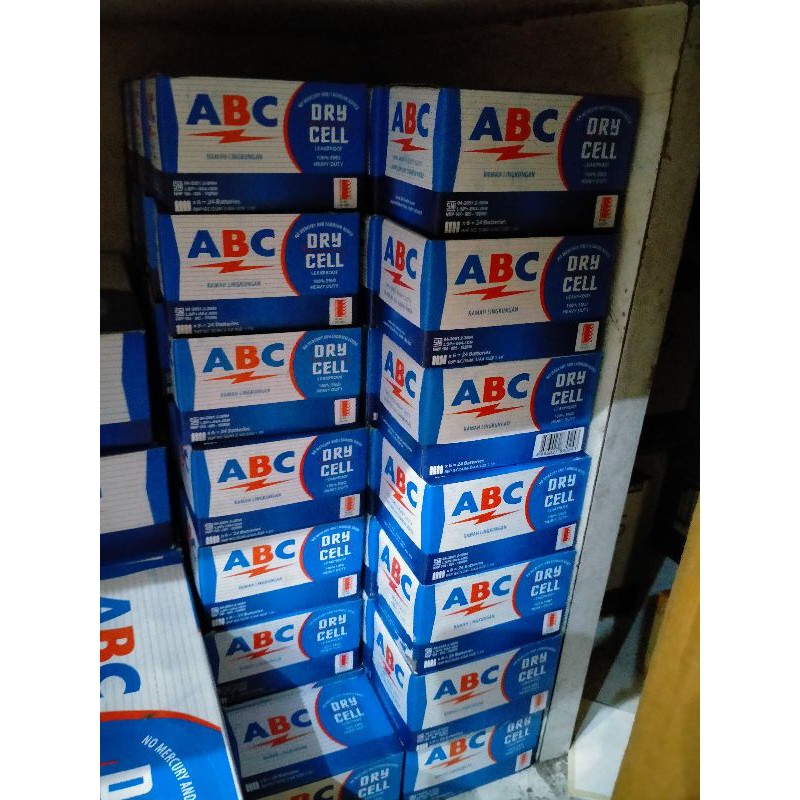 baterai ABC uk AA/R6P, untuk jam dinding dll,per box.