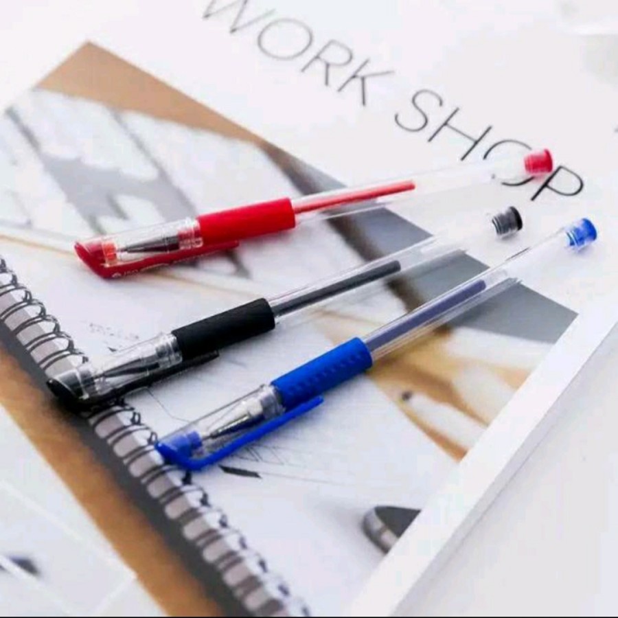 

Pena Gel Ink Standart - Pulpen Bolpoin Tinta Alat Tulis Kantor Sekolah MK Pen Stationary