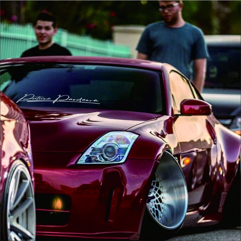 STIKER TIMBUL NAMA .STIKER KACA DEPAN MOBIL NAMA ANDA