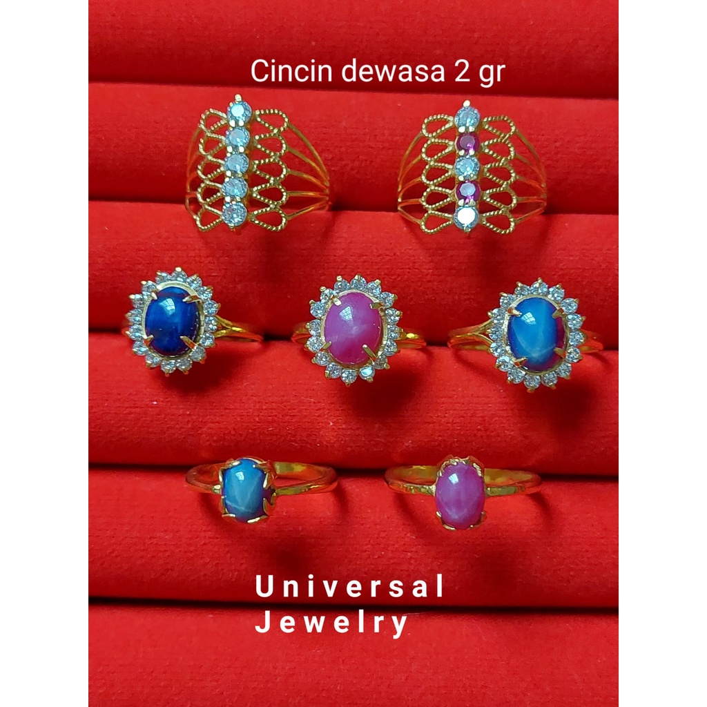 Cincin Dewasa Emas Muda dua gram