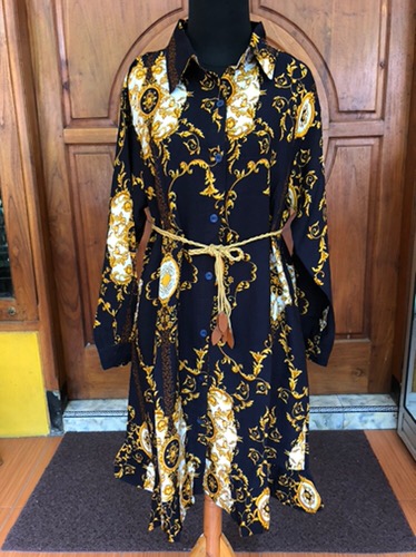 Tunik Isyana Rayon Sultan Kerah Kancing Busui Free Belt Jumbo Bumil Busui Cantik Batik Syahrini