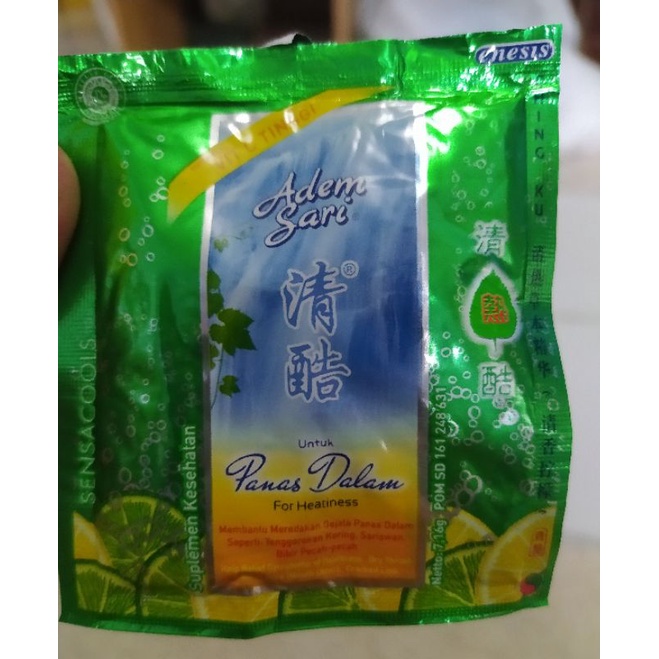 

serbuk adem Sari sachet/8g/untuk panas dalam