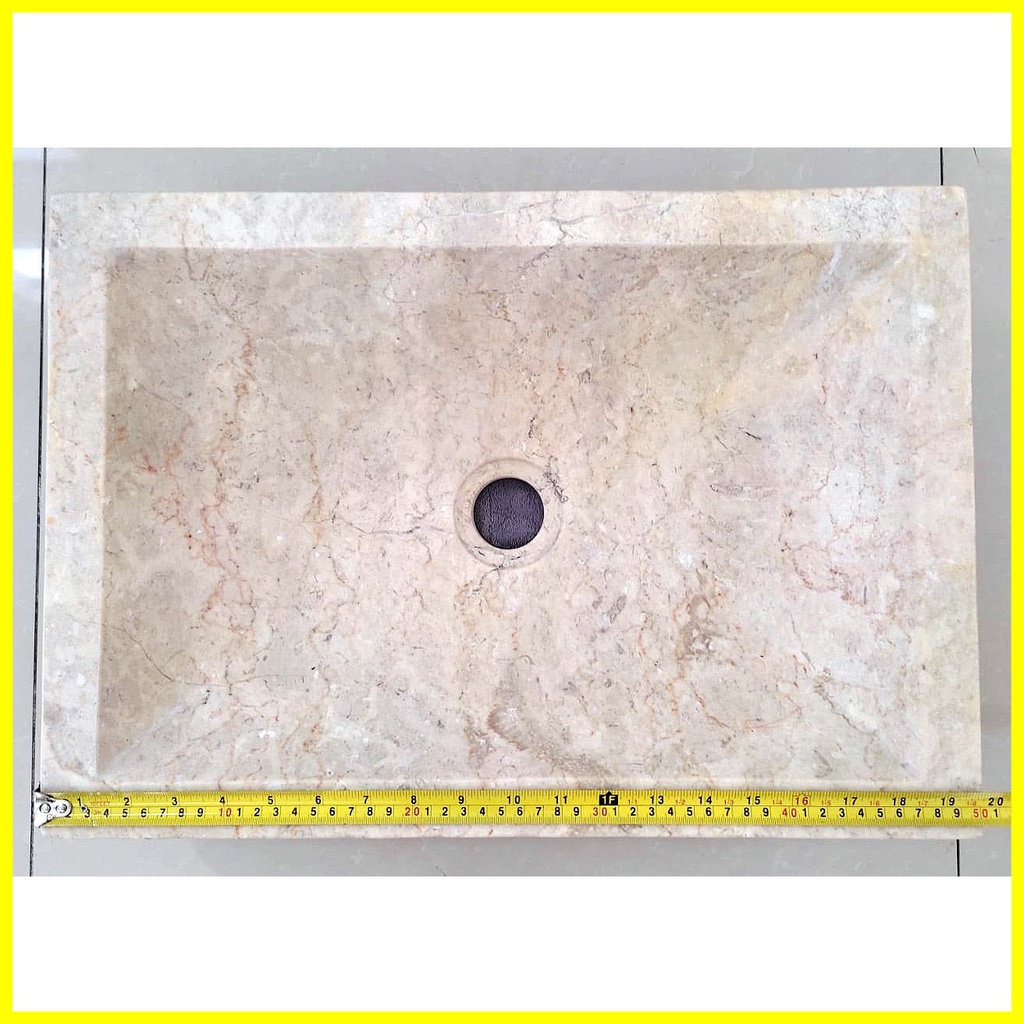 Wastafel Cuci Dapur Tangan Toilet Rumah Asli Batu Alam Marmer Marble Kotak Minimalis Besar Halus