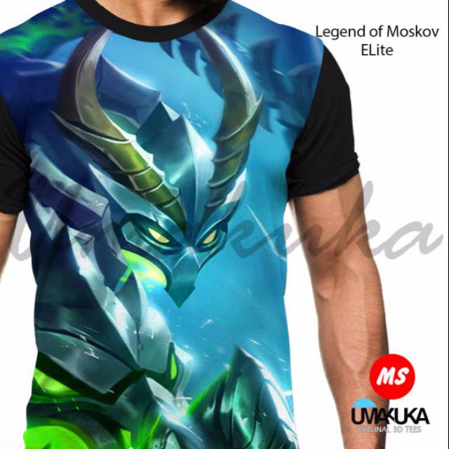 Kaos polos belakang - kaos anak pria wanita - kaos lengan panjang - Kaos Mobile Legend Moskov Elite