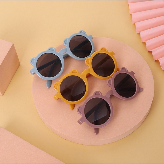 Kacamata Anak Laki Laki Perempuan Korea Bulat Motif Beruang Fashion anak kualitas terbaik KCM1