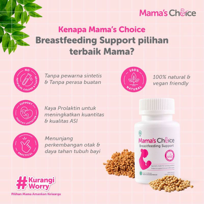 Pelancar ASI Mama's Choice Breastfeeding Support/ Pelancar ASI Mama's Choice isi 30 Kapsul