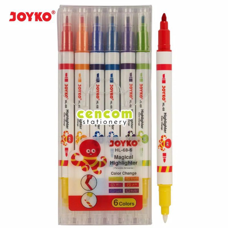 

Magical Highlighter Penanda Berwarna HL-68-6 1 Set 6 Pcs Warna