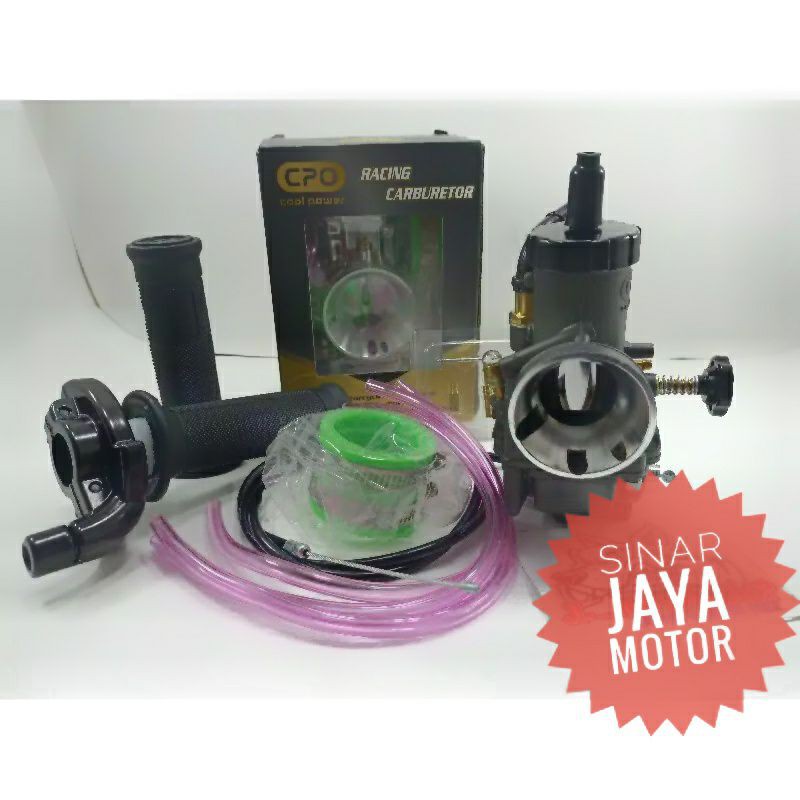 Paket Karburator Pe 28  Cpo silver Series Plus Gas Spontan Klx Sport Matic bebek