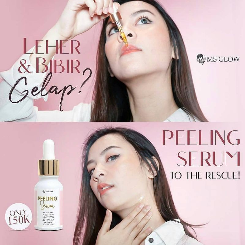 Peeling Serum Ms Glow / Pelling / Serum / Mencerahkan wajah / menghilangkan bekas jerawat / Original