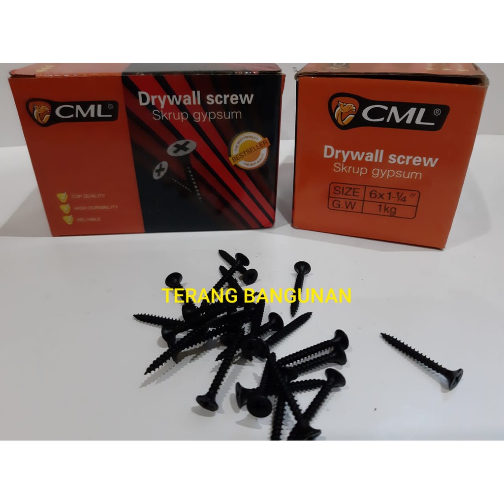 SCRUP GYPSUM/GRC 6X1 1/4 '' (3 CM)