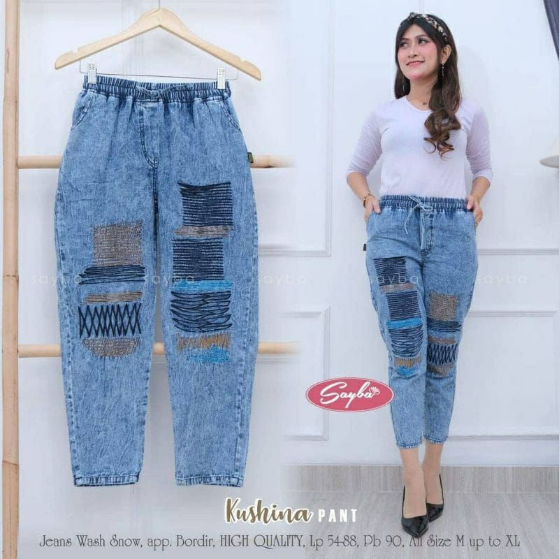 Jual Kushina Baggy Pant Jeans Kekinian Shopee Indonesia