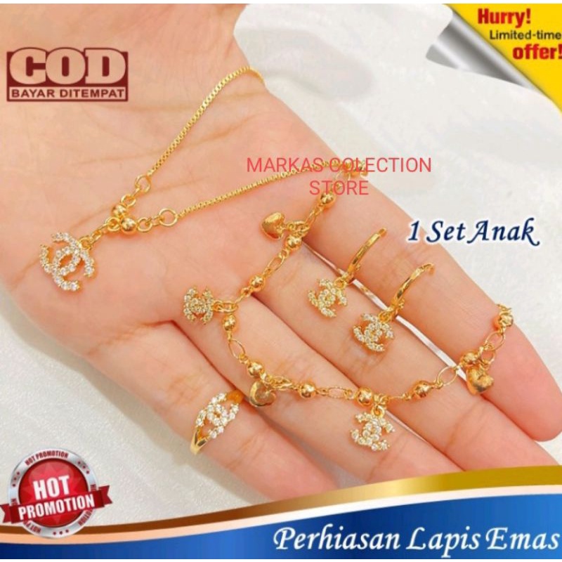 set anak TITANIUM xuping ASLI  lengkap fashion wanita 002