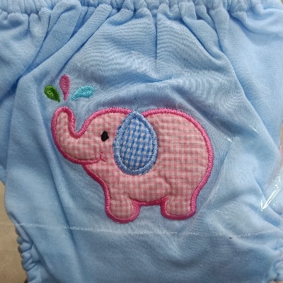 CELANA LAMPIN MODEL KANCING / POPOK / DIAPERS BORDIR MOTIF GAJAH - PDB1005