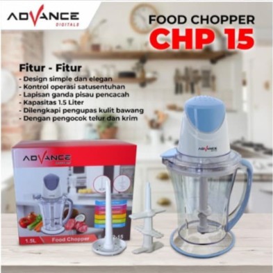 Advance CHP 15 Food Chopper Plastik Blender Penggiling Daging &amp; Bumbu