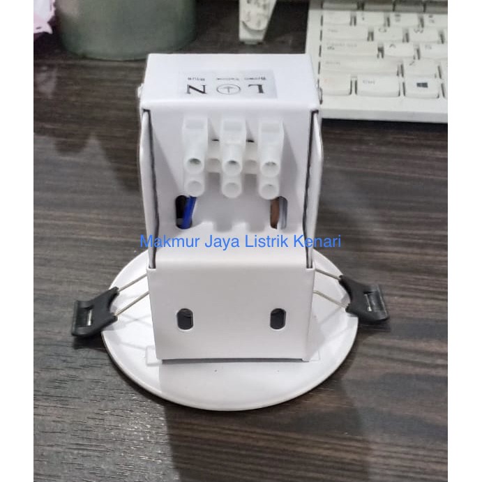 Lampu downlight emergency 3 watt LED COB body putih plafon