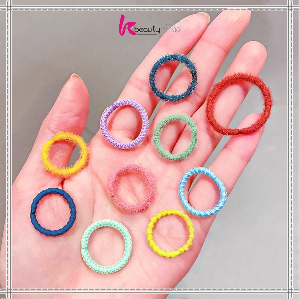 KB-C329 (100 PCS) Karet Ikat Rambut Spiral Gaya Korea / Kuncir Rambut Fashion / Kunciran Rambut Wanita FREE POUCH-5