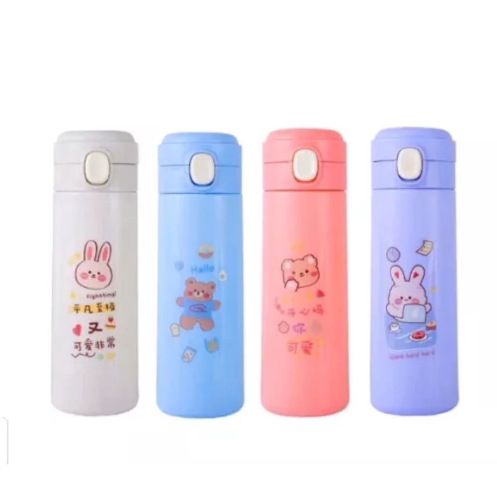 Termos Kancing Kaca-Botol Kaca Boneka 450ml Vacuum Cup Clip On Korean Style Botol Tumbler 450ml Boneka Vacuum Cup Clip On Korean Style