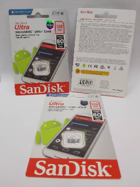 Memory Micro SD Sandisk Ultra 128gb Class 10 Speed 100mbps