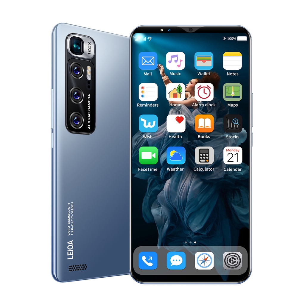 [asli ori hp murahphone ] HP murah XIOMI  M10 Plus smartphone murah 6.1 inci handphone Android 6GB RAM 128GB ROM 4800mAh 5G hp murah di bawah 1 juta hp senter murah pulsa smartandroid COD+Pengiriman lokal Barang spot hd camera earphone charger  holder hp-BLUE