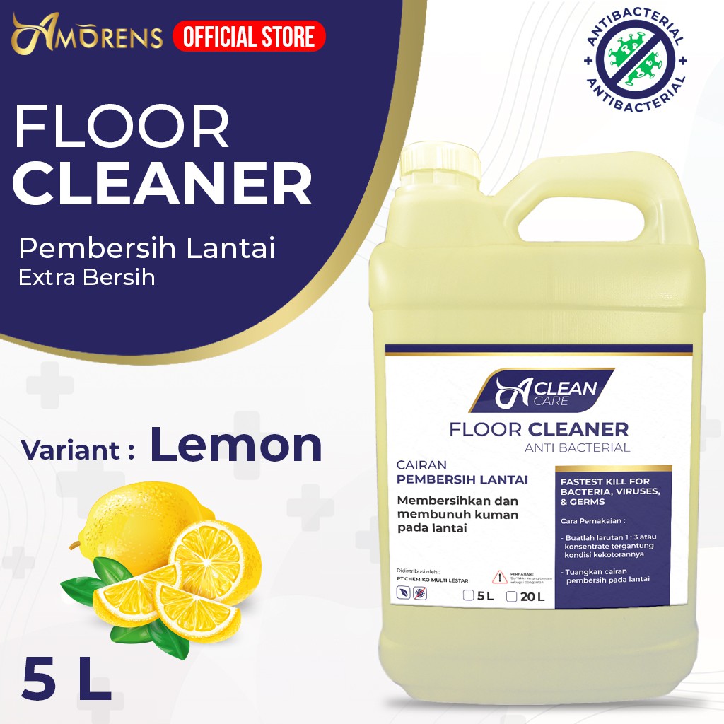 Pembersih Lantai Antibacterial FLOOR CLEANER Amorens 5 Liter