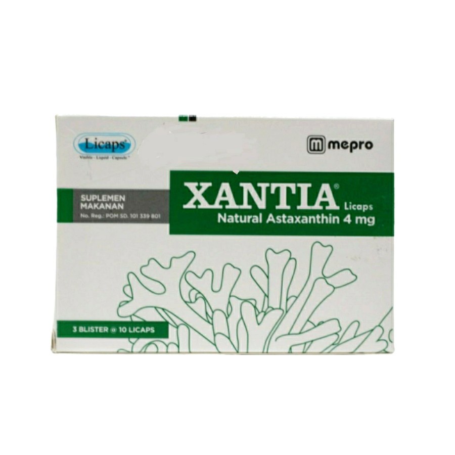 Xantia Licaps / Natural Astaxanthin 4 mg / Atasi Kulit Keriput isi 30 kapsul