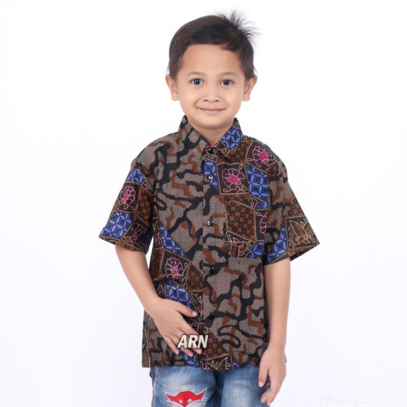 Kemeja Batik Anak - batik anak - baju batik anak laki laki umur 2-10 tahun hem batik anak-