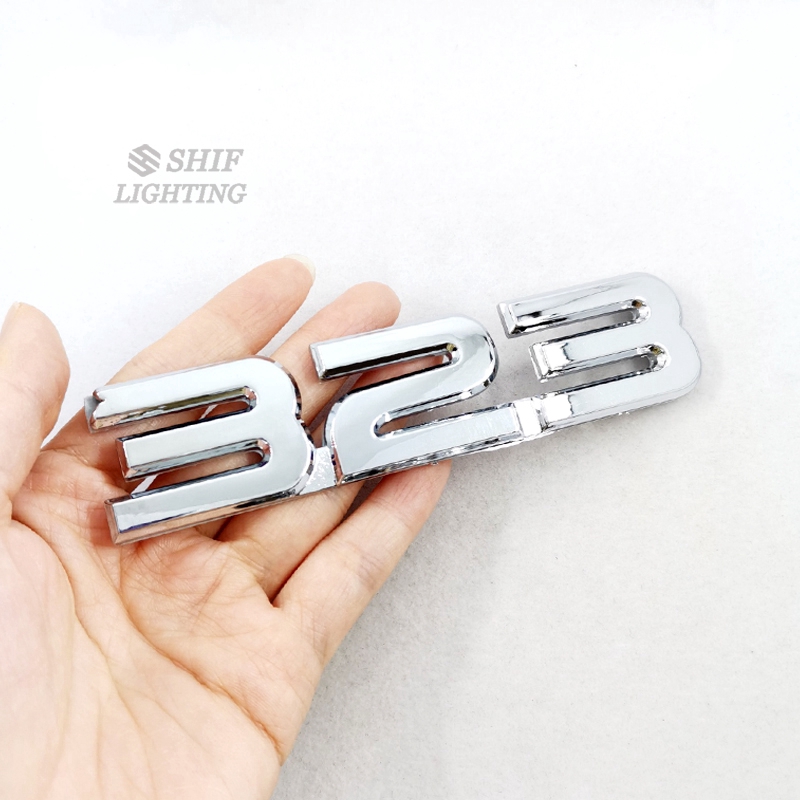 1Pc Stiker Emblem / Badge Bahan ABS Warna Krom untuk Mobil Mazda 323