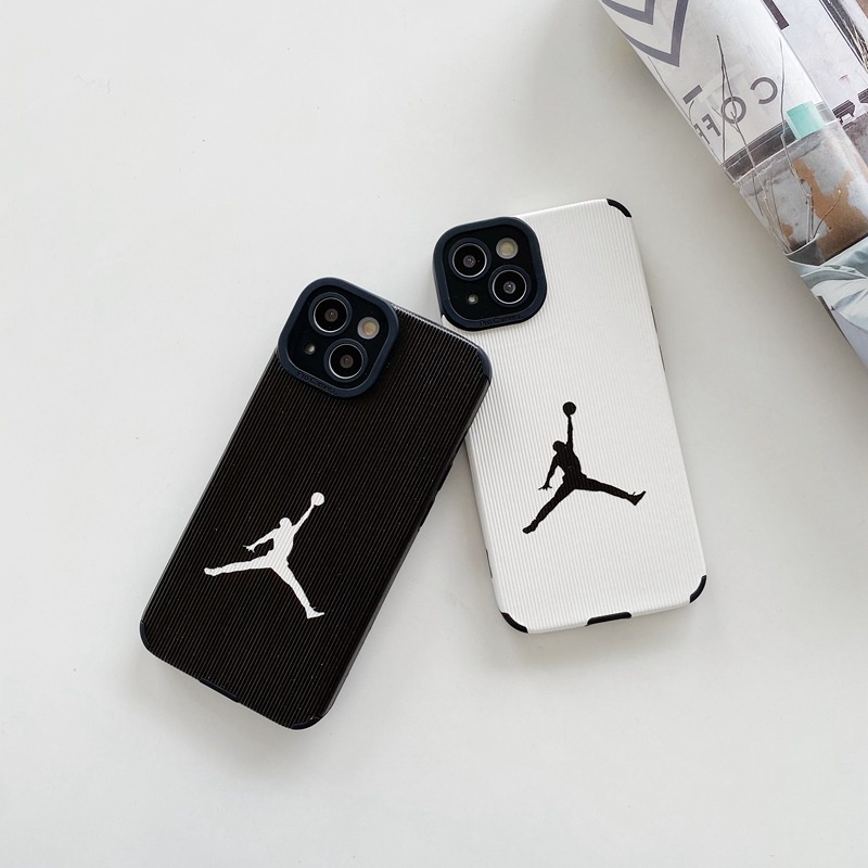 Soft Case Motif Jordan Hitam Putih Untuk iPhone 7 8 Plus X XR SE 2020 XS Max 11 13 Pro Max