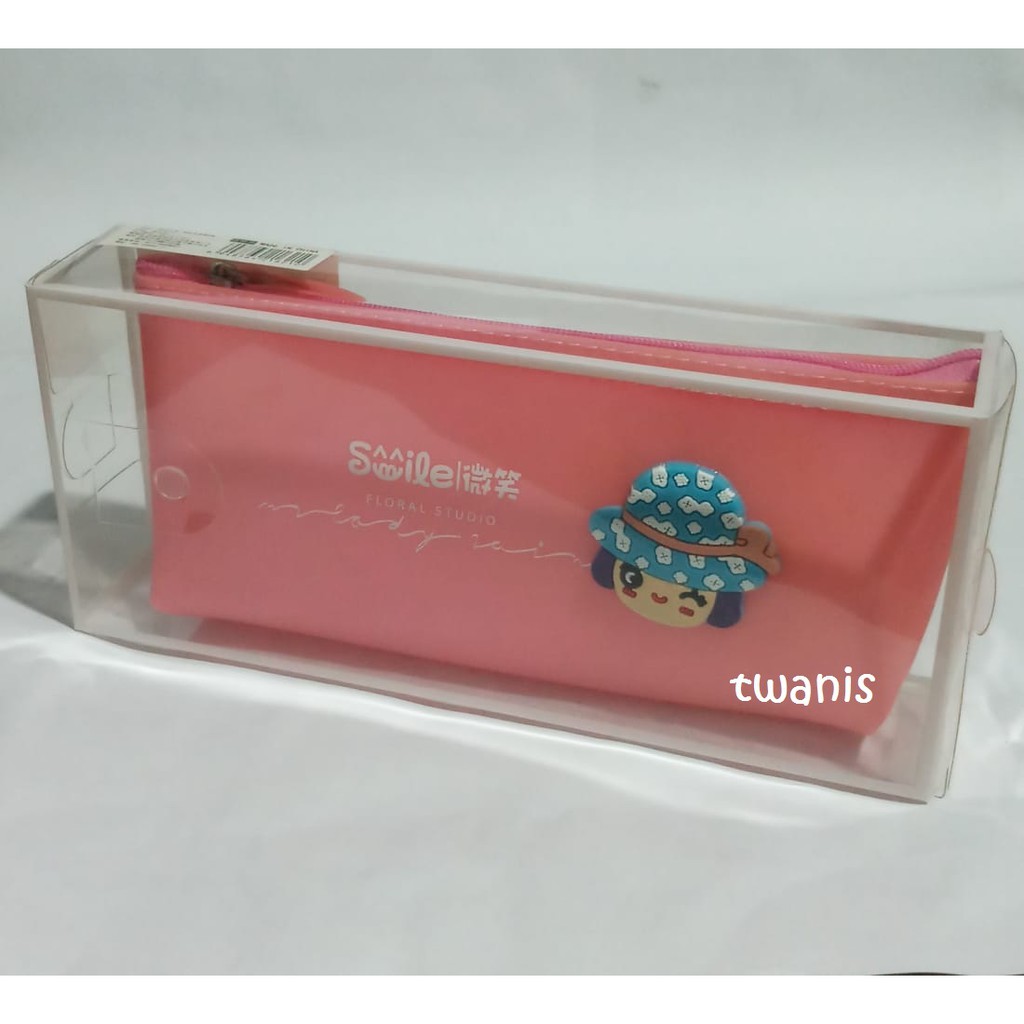 

TEMPAT PENSIL DOMPET SMILEY WARNA SALEM